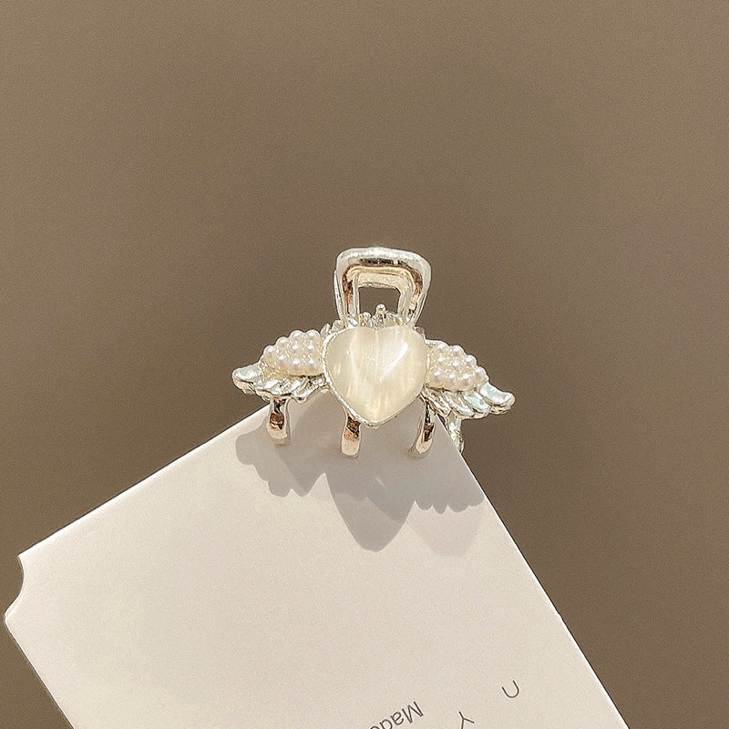 Mini Alloy Hair Claw with Bow and Rhinestones Hairpin