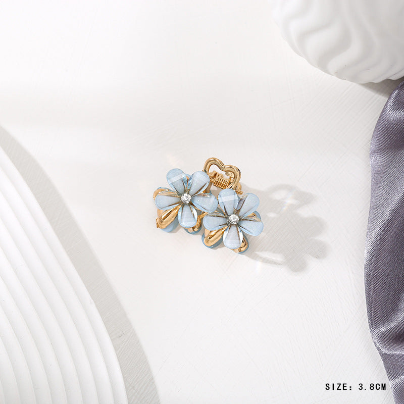 Mini Alloy Hair Claw with Bow and Rhinestones Hairpin