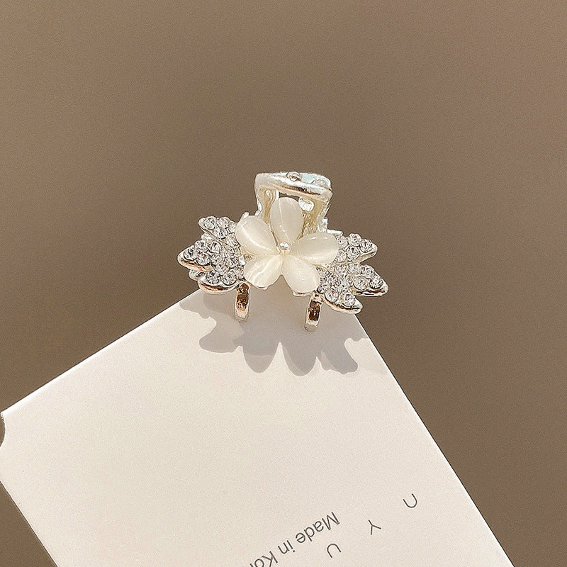 Mini Alloy Hair Claw with Bow and Rhinestones Hairpin