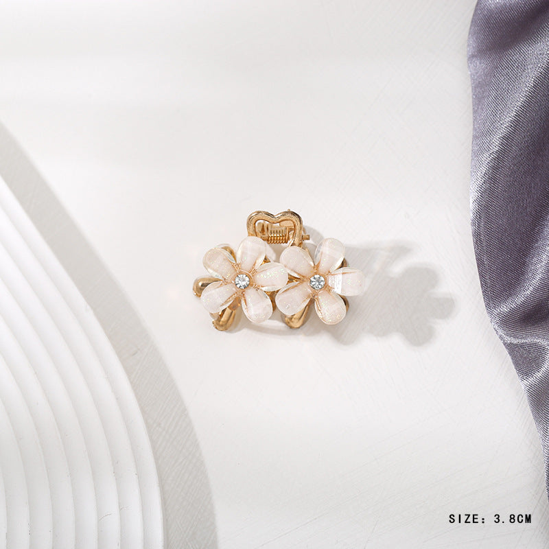 Mini Alloy Hair Claw with Bow and Rhinestones Hairpin