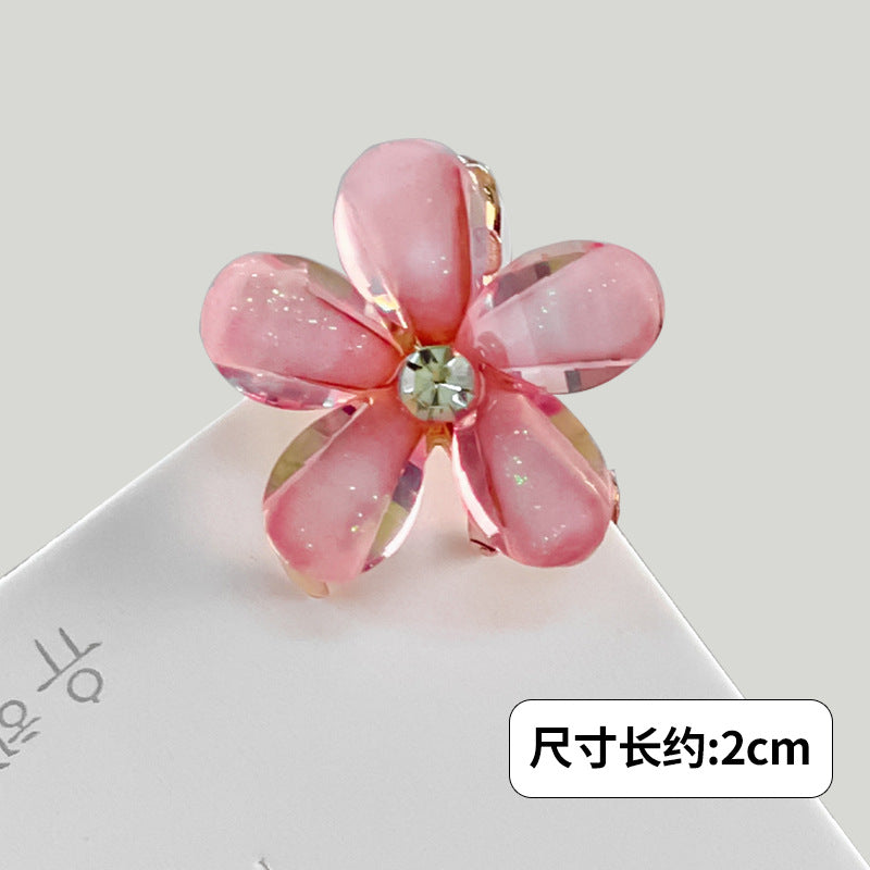 Mini Alloy Hair Claw with Bow and Rhinestones Hairpin