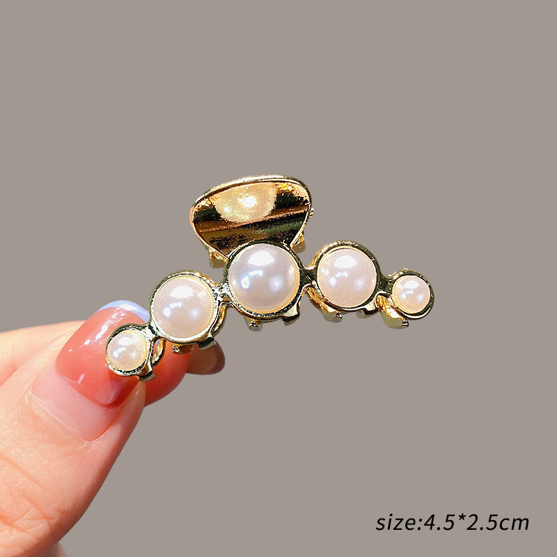 Mini Alloy Hair Claw with Bow and Rhinestones Hairpin