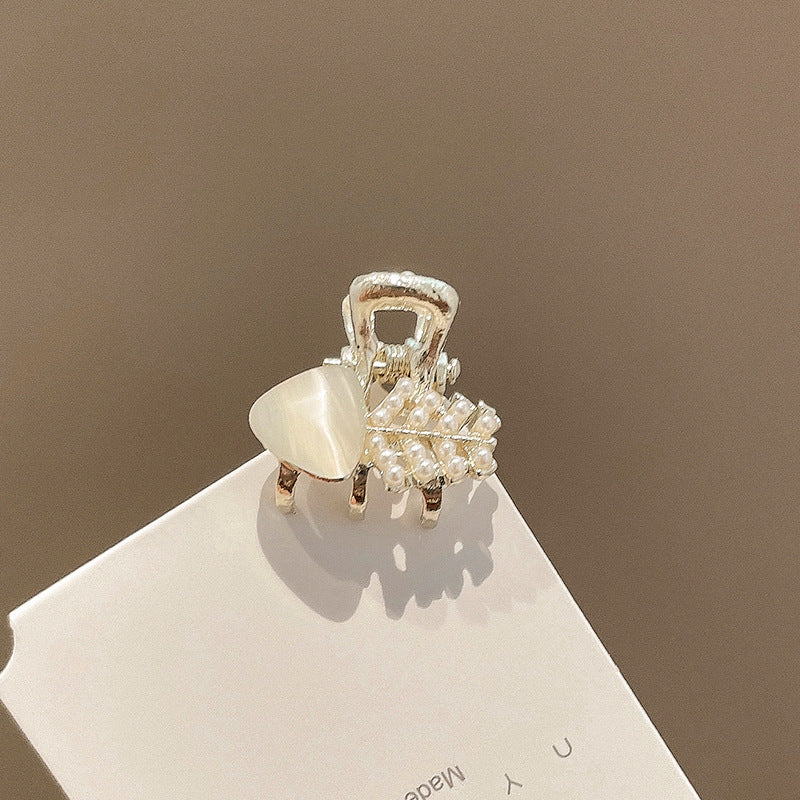 Mini Alloy Hair Claw with Bow and Rhinestones Hairpin