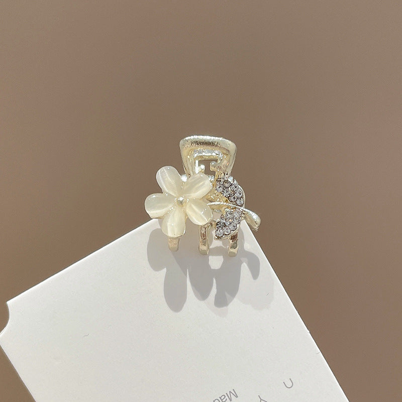 Mini Alloy Hair Claw with Bow and Rhinestones Hairpin