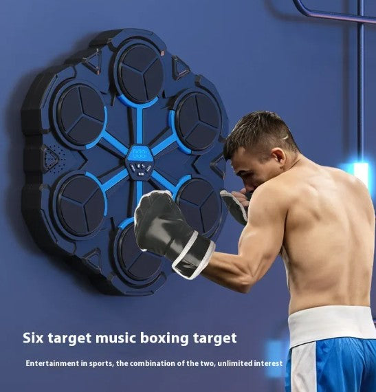 Wall-Mounted Music Boxing Trainer with LED Punch Targets