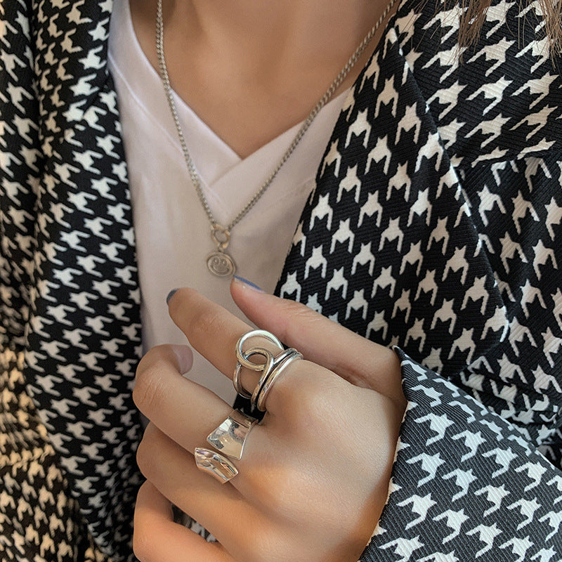 925 Sterling Silver Women's Cold Wind Ring