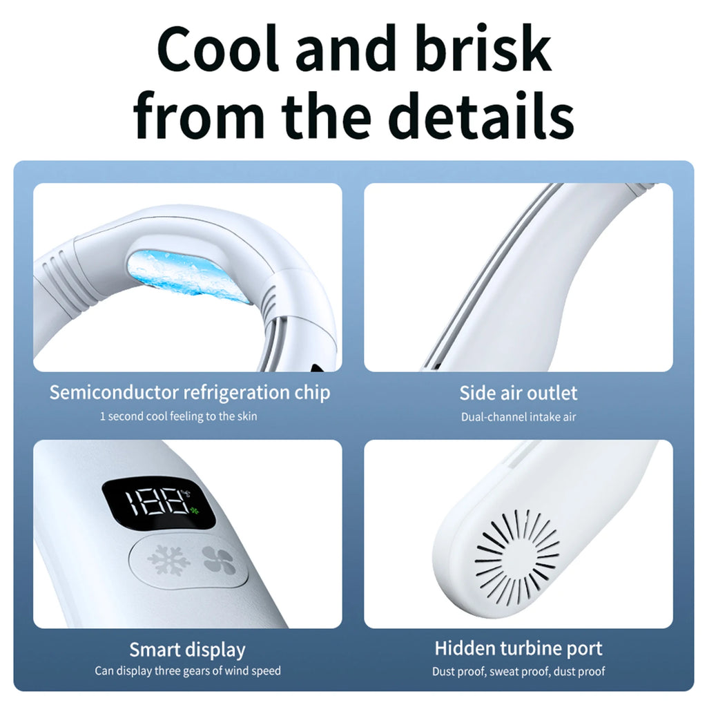 Leafless Wearable Neck Fan