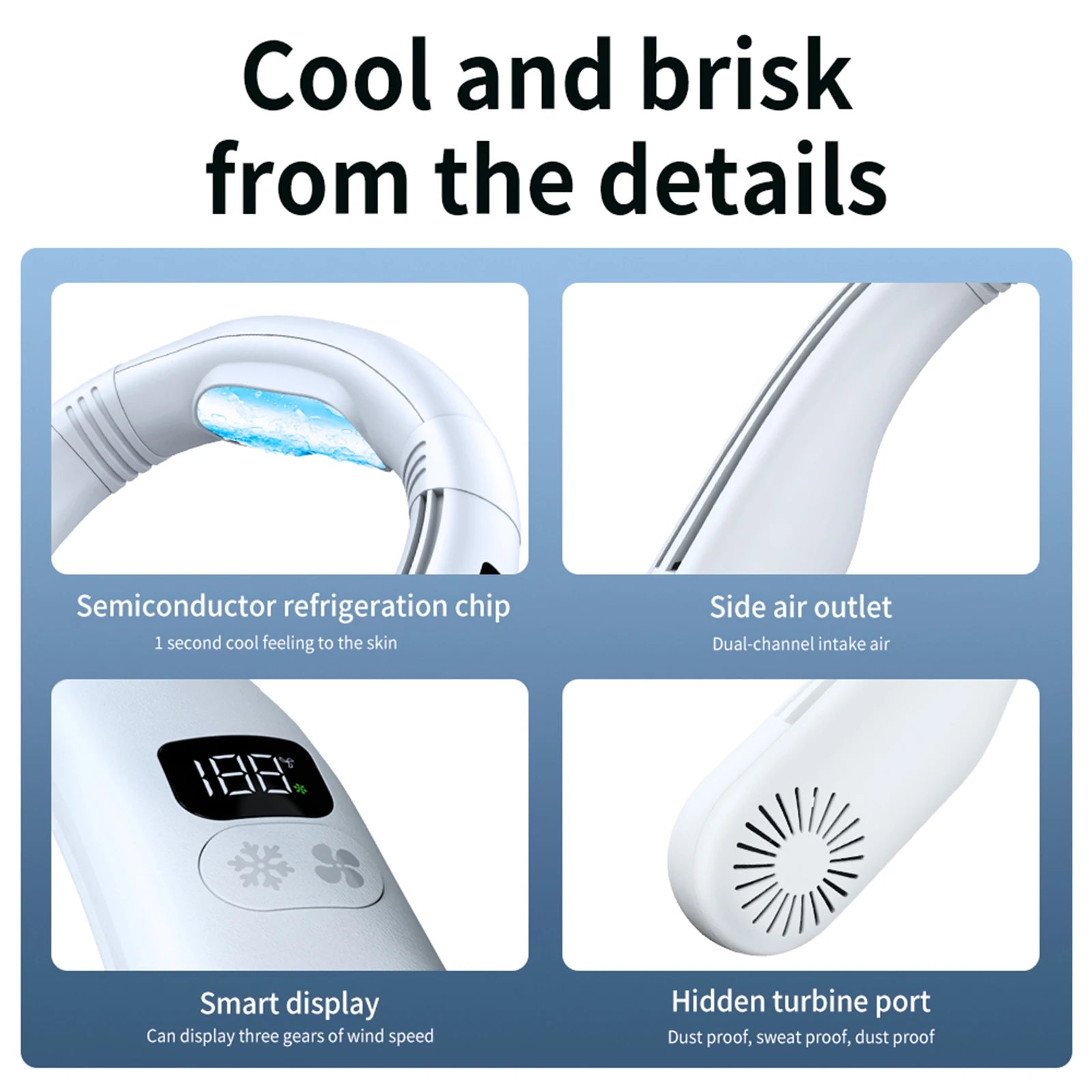 Leafless Wearable Neck Fan