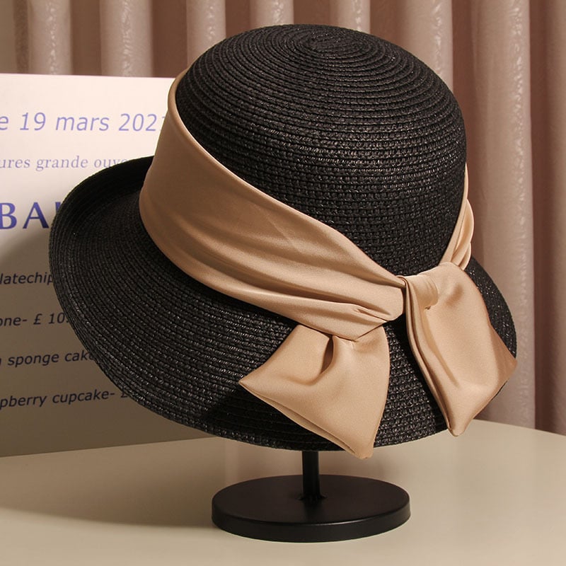 Women's Summer Vintage Bow Bucket Hat