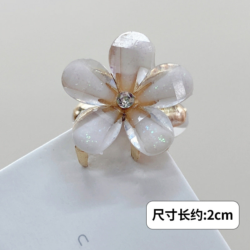 Mini Alloy Hair Claw with Bow and Rhinestones Hairpin