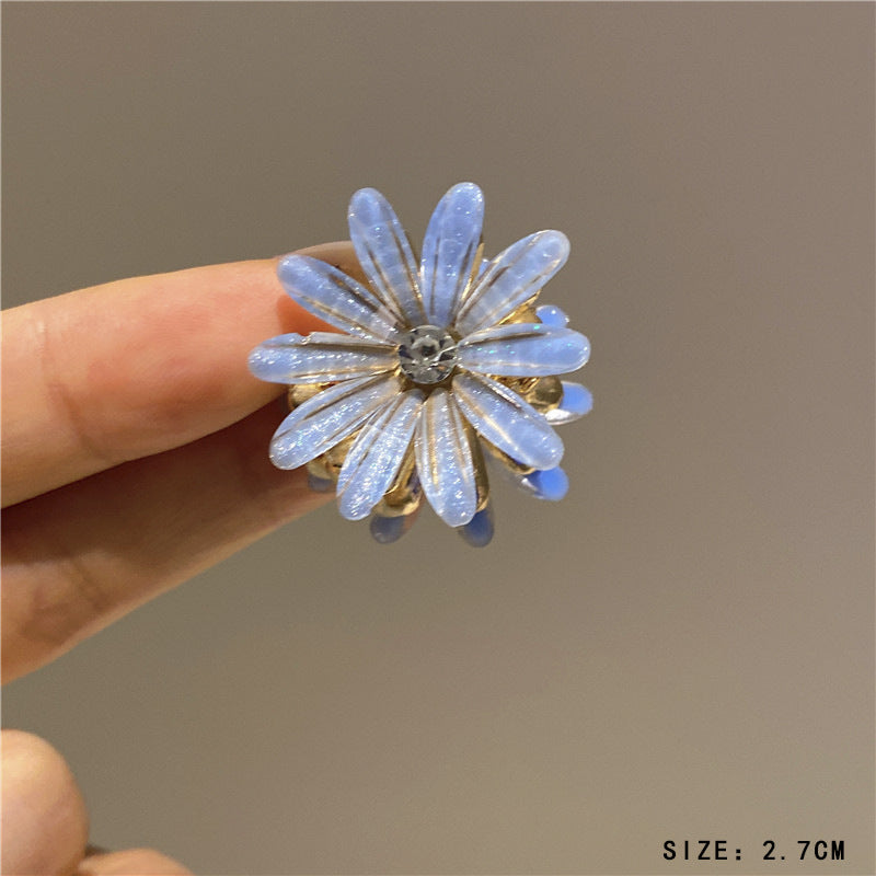 Mini Alloy Hair Claw with Bow and Rhinestones Hairpin