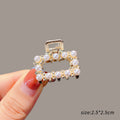 Mini Alloy Hair Claw with Bow and Rhinestones Hairpin