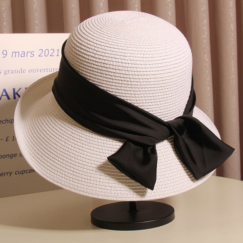 Women's Summer Vintage Bow Bucket Hat