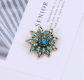 Creative Alloy Brooch with Rhinestones and Pin