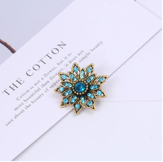 Creative Alloy Brooch with Rhinestones and Pin