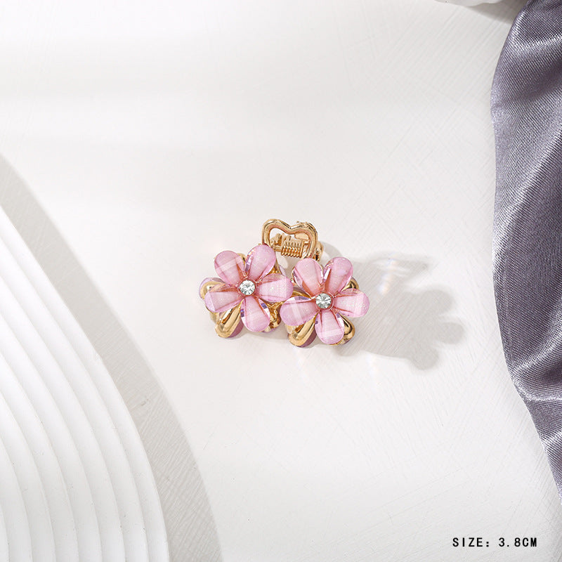 Mini Alloy Hair Claw with Bow and Rhinestones Hairpin
