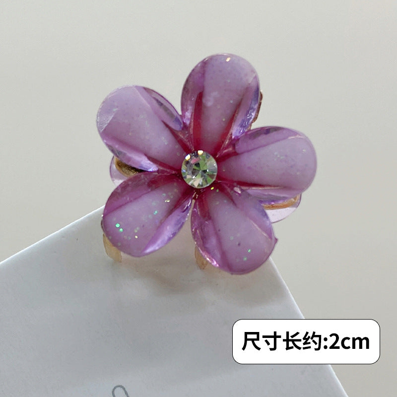 Mini Alloy Hair Claw with Bow and Rhinestones Hairpin