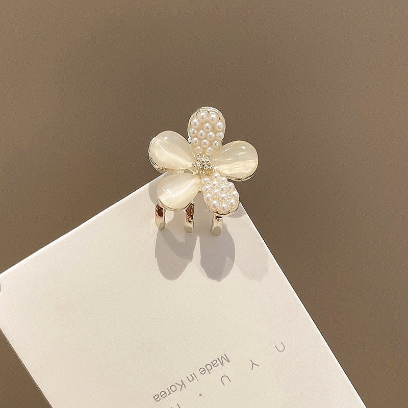Mini Alloy Hair Claw with Bow and Rhinestones Hairpin