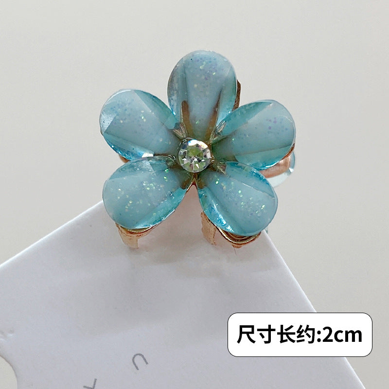 Mini Alloy Hair Claw with Bow and Rhinestones Hairpin